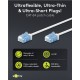 GOOBAY καλώδιο δικτύου 74285, CAT 6A U/UTP, ultra slim, copper, 500MHz, 0.5m, λευκό
