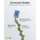 GOOBAY καλώδιο δικτύου 74220, CAT 6A U/UTP, ultra slim, copper, 500MHz, 0.25m, γκρι