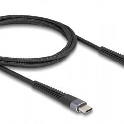 DELOCK καλώδιο USB-C 81124, 60W, 480Mbps, 1m, μαύρο