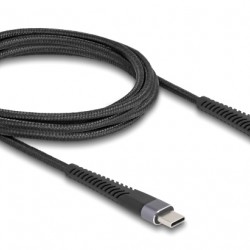 DELOCK καλώδιο USB-C 81125, 60W, 480Mbps, 2m, μαύρο