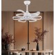 POWERTECH ανεμιστήρας οροφής HLL-0173 με LED φως, 96W, Φ55x35cm, λευκός
