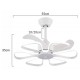 POWERTECH ανεμιστήρας οροφής HLL-0173 με LED φως, 96W, Φ55x35cm, λευκός