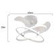 POWERTECH ανεμιστήρας οροφής HLL-0177 με LED φως, 96W, Φ60x28cm, λευκός
