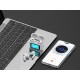 CELEBRAT earphones με θήκη φόρτισης W63, οθόνη αφής, TWS, ANC, 13mm, 30/360mAh, λευκό
