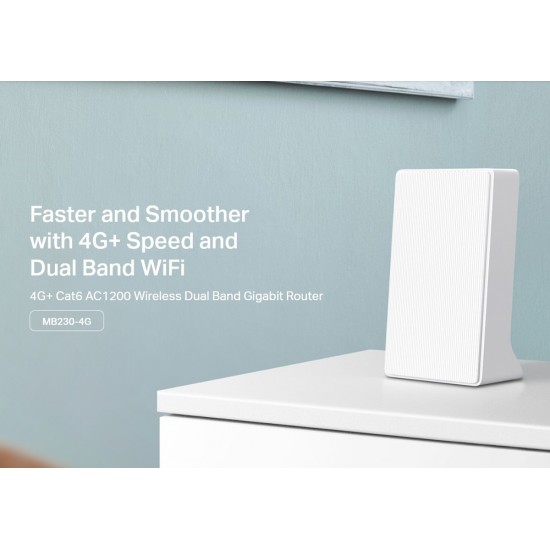 MERCUSYS router MB230-4G, 4G+ Cat6, 1200Mbps AC1200, Ver 1.0