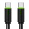USAMS καλώδιο USB-C US-SJ734, 60W, 480Mbps, 1m, μαύρο
