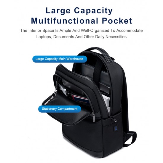 ARCTIC HUNTER τσάντα πλάτης B00670 με θήκη laptop 15.6", 15L, γκρι