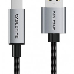 CABLETIME καλώδιο USB σε USB Type B CT-AMBM1, 480Mbps, 3m, μαύρο
