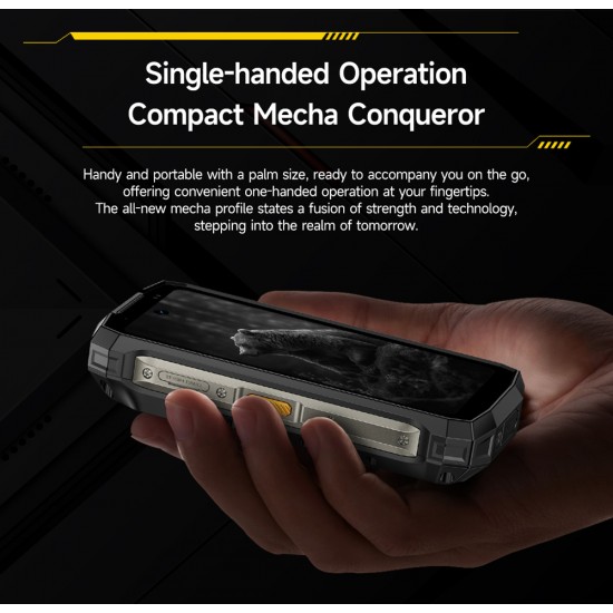 ULEFONE smartphone Armor Mini 20, 4.7", 8/256GB, 4G, 6200mAh, IP68/IP69K, μαύρο