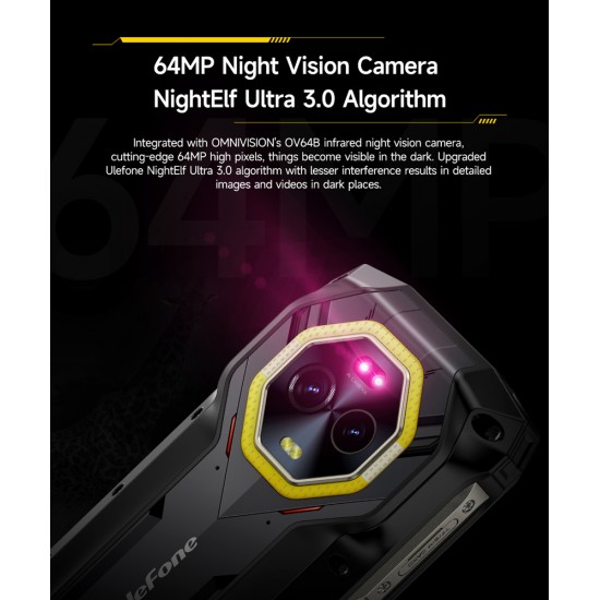 ULEFONE smartphone Armor Mini 20, 4.7", 8/256GB, 4G, 6200mAh, IP68/IP69K, μαύρο