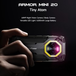 ULEFONE smartphone Armor Mini 20, 4.7", 8/256GB, 4G, 6200mAh, IP68/IP69K, μαύρο