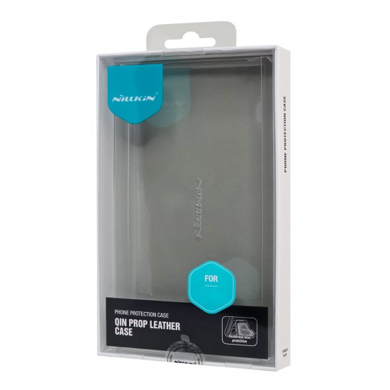 NILLKIN θήκη Qin Prop Leather για iPhone 16 Pro Max, δερμάτινη, μαύρη