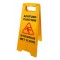 Προειδοποιητική πινακίδα "caution wet floor" 520112, 21-30x58cm, κίτρινη