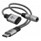 GOOBAY αντάπτορας USB-C σε 3.5mm & USB-C 74524, 60W, 480Mbps, γκρι