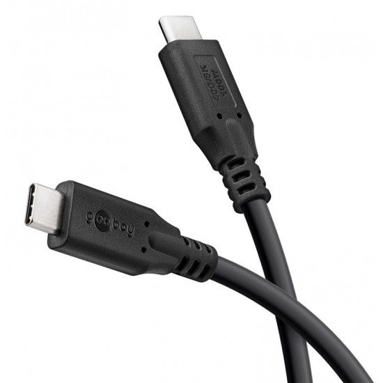 GOOBAY καλώδιο USB-C 74193, USB4, 100W, 40Gbps, 8K/60Hz, 2m, μαύρο