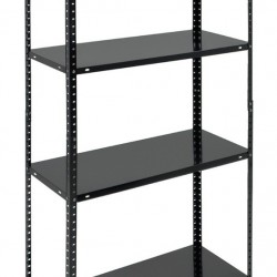 HOME USE μεταλλική ραφιέρα HUH-0200 με 4 ράφια, 75x30x150cm, μαύρη