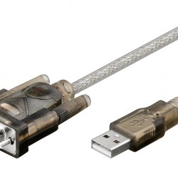 GOOBAY καλώδιο USB σε RS-232 68875, 1 Mbit/s, 1.5m, διάφανο