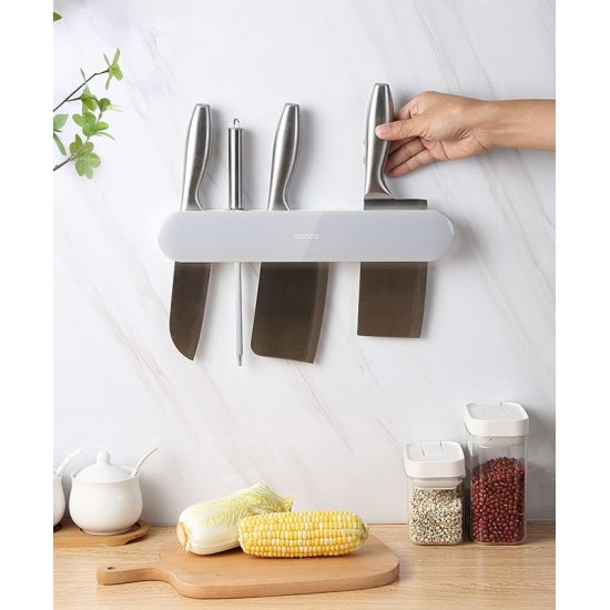 ECOCO κρεμάστρα κουζίνας E2027 με 7 γάντζους, 3.8x6x30cm, γκρι