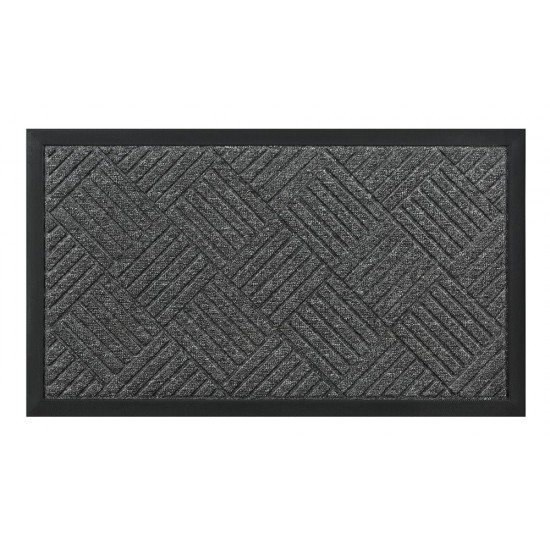 HOME USE πατάκι εισόδου HUH-0212, αντιολισθητικό, 60x40cm, 5mm πάχος, γκρι