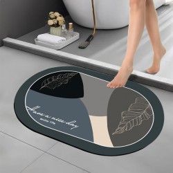 HOME USE πατάκι μπάνιου HUH-0213, αντιολισθητικό, 60x40cm, 3.5mm πάχος, πολύχρωμο