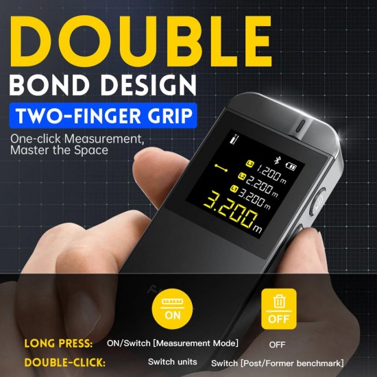 FNIRSI laser μετρητής απόστασης IR40, επαναφορτιζόμενος, 40m