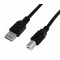 POWERTECH καλώδιο USB σε USB Type Β CAB-U159, 480Mbps, 1.5m, μαύρο, 10τμχ