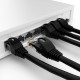 POWERTECH καλώδιο δικτύου CAB-N403-5, Cat 6 U/UTP, CCA, 250Hz, 1m, μαύρο, 5τμχ