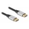 DELOCK καλώδιο DisplayPort 2.1 80633, 16K/60Hz, 40 Gbps, 1m, μαύρο