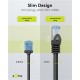 GOOBAY καλώδιο δικτύου 74230, CAT 6A U/UTP, ultra slim, copper, 500MHz, 0.15m, μαύρο