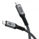 GOOBAY καλώδιο USB-C 74210, USB4, 240W, 40Gbps, 8K/60Hz, 0.50m, γκρι