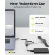 GOOBAY USB hub 74456, 4x θυρών, USB 3.2, 5Gbps, USB σύνδεση, γκρι
