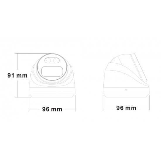 LONGSE υβριδική κάμερα CMSBHTC500FKE, 2.8mm, 5MP, IP67, AOC, IR έως 25m