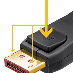 GOOBAY καλώδιο DisplayPort 74760, 16K/60Hz, 80 Gbps, 1m, μαύρο