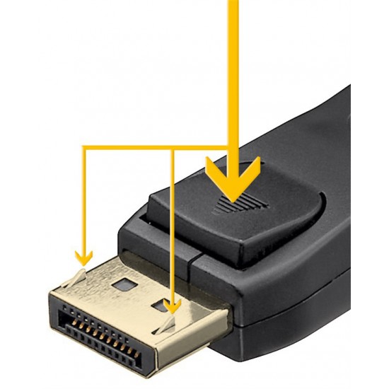GOOBAY καλώδιο DisplayPort 74759, VESA Certified, 16K/60Hz, 80 Gbps, 1m, μαύρο