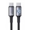 USAMS καλώδιο USB-C SJ751, 240W, 480Mbps, 1.2m, μαύρο