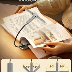 GLOCUSENT LED φακός διαβάσματος GLCSNTA2301, επαναφορτιζόμενος, έως 50lm, γκρι