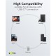 GOOBAY καλώδιο USB-C σε 2x USB-C 75739, 60W, 480Mbps, 1.5m, γκρι
