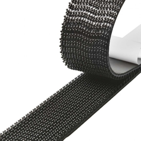 POWERTECH αυτοκόλλητη ταινία τύπου dual lock χριτς χρατς TIES-078, 25mm, 2.5m, μαύρη