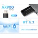 POWERTECH ασύρματος USB αντάπτορας δικτύου & Bluetooth 5.3 PT-1387, 900Mbps WiFi 6