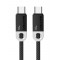 CABLETIME καλώδιο USB-C CT-CM60-PBW, 60W PD, 480Mbps, 0.25m, μαύρο