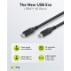 GOOBAY καλώδιο USB-C 74183, USB4, 240W, 40Gbps, 8K/60Hz, 1m, μαύρο