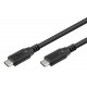 GOOBAY καλώδιο USB-C 74183, USB4, 240W, 40Gbps, 8K/60Hz, 1m, μαύρο