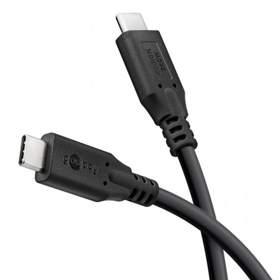 GOOBAY καλώδιο USB-C 74183, USB4, 240W, 40Gbps, 8K/60Hz, 1m, μαύρο