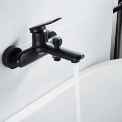 BRUNO μπαταρία τοίχου μπάνιου M31570-235H, αναμεικτική, μαύρη