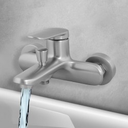 BRUNO μπαταρία τοίχου μπάνιου M31570-235C, αναμεικτική, ασημί