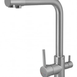 BRUNO μπαταρία πάγκου κουζίνας M54510-207, τρίοδη, αναμεικτική, ασημί