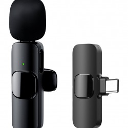 APEXEL ασύρματο μικρόφωνο APL-MIC003, USB-C, 2.4GHz, μαύρο