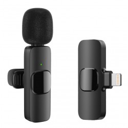 APEXEL ασύρματο μικρόφωνο APL-MIC004, Lightning, 2.4GHz, μαύρο