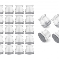 HOME USE προστατευτικές τάπες επίπλων HUH-0224, 25-30mm, διάφανες, 24τμχ