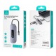 USAMS docking station US-SJ643, 8 θυρών, USB-C, 4K, 100W PD, LAN, γκρι